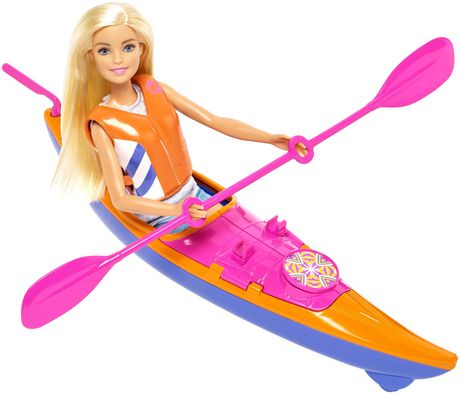 barbie on the go watercraft and kayak set