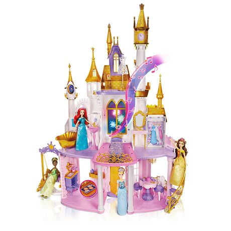 Disney Princess Ultimate Celebration Castle, Doll House with Furniture and Accessories, Musical Fireworks Light Show, Toy for Kids 3 and Up