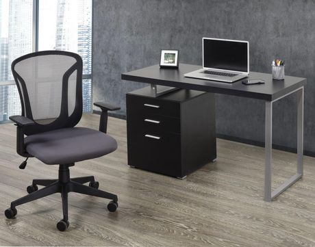 Amira Office Desk And Chair Set Grey Walmart Canada   6000206866545 