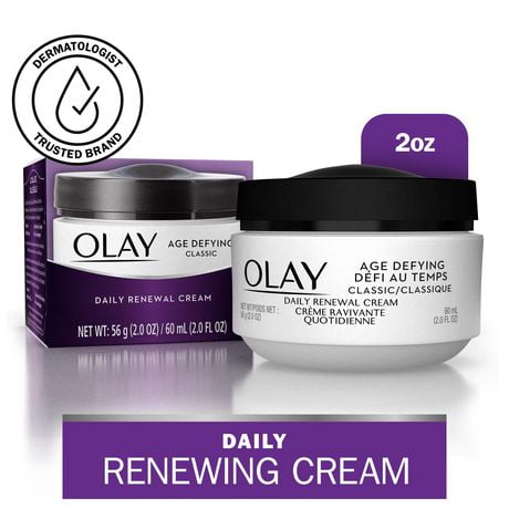 Olay Age Defying Classic Daily Renewal Cream, Face Moisturizer, 60 mL
