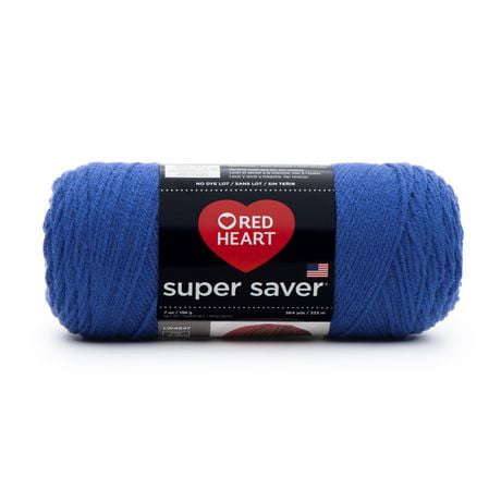 Red Heart® Fil Super Saver®, Solide, Acrylique #4 Moyen, 7oz/198g, 364 Yards Fil durable, large gamme de couleurs