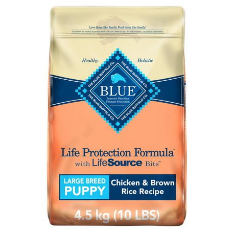 BLUE Life Protection Formula recette poulet et riz brun pour chiots de race de grande taille 4,5kg-9,9kg