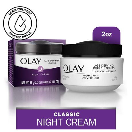 Olay Age Defying Classic Night Cream, Face Moisturizer, 60 mL