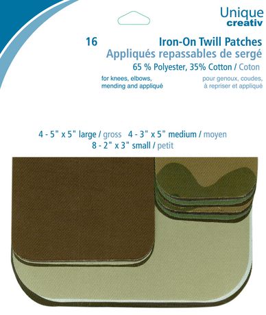 Patchs thermocollants 3 couleurs pour réparation textile sans