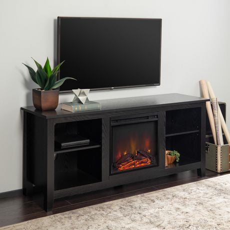 Manor Park Minimal Farmhouse Fireplace TV Stand for TV's up to 64"- Multiple Finishes