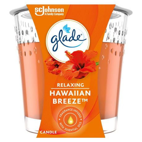 Glade® Scented Candle Air Freshener, Hawaiian Breeze, 1-Wick Candle