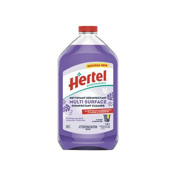 HERTEL Multi-surface cleaning disinfectant to be diluted - LAVENDER FRESHNESS, Multi-surface Cleaner 1.4L