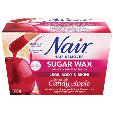 Nair Sugar Wax for Legs, Body & Bikini in Irresistible Candy Apple, 300 g