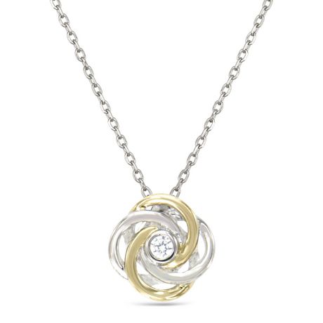 love knot sterling silver necklace