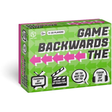 Format Games - The Backwards Game - English Version - Fun Word Game - For Teens and Adults - For Ages 12+ - 45-60 Minutes of Play Time - 4-10 Players