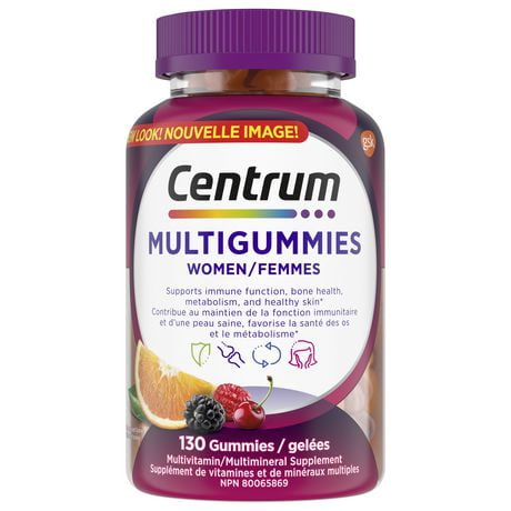 Centrum MultiGummies Women's Multivitamin Supplement Gummies, 130 Count, 130 Gummies