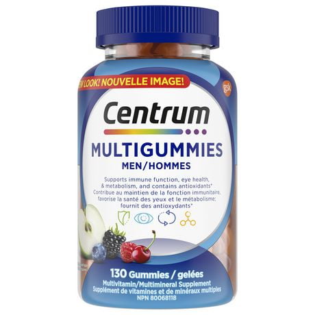 Centrum MultiGummies Men Multivitamin Supplement Gummies, 130 Count, 130 ct