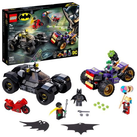 LEGO DC Batman La poursuite du Joker en moto à trois roues 76159 Ensemble de construction