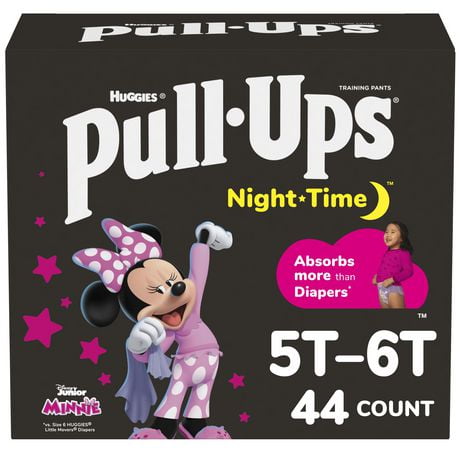 Pull-Ups Night Time Training Pants, Giga Pack, Girl, Size 5T-6T, 44 Count