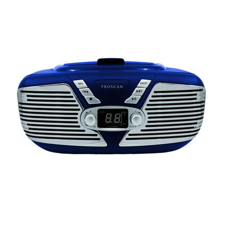 Proscan Portable Retro CD Boombox with AM/FM Radio