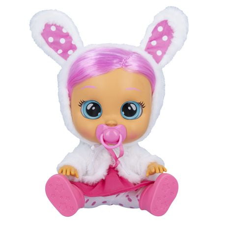 Cry Babies Dressy Coney - Pink Dress, Bunny Themed White Fluffy Jacket