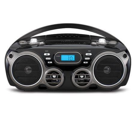 Boombox Portable Proscan Bluetooth CD avec AM/FM Radio - Noir