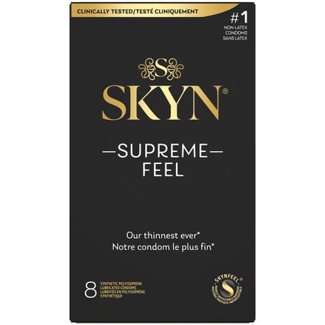 SKYN SUPREME FEEL NON LATEX CONDOM 8CT, Our thinnest condom ever!