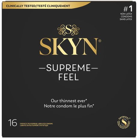 SKYN SUPREME FEEL NON LATEX CONDOM 16CT, Our thinnest condom ever!