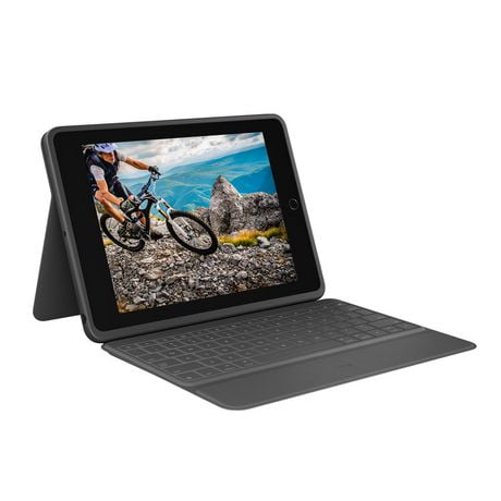 Logitech Rugged Folio - iPad (7th, 8th, & 9th generation) Protective  Keyboard Case with Smart Connector and Durable Spill-Proof Keyboard<br>