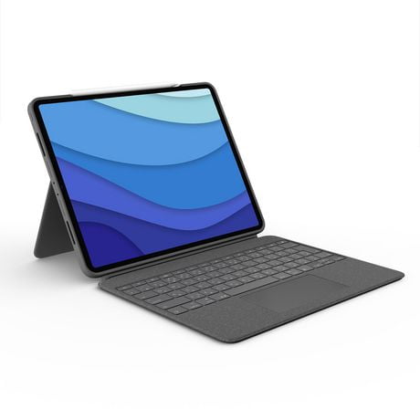 Étui clavier Logitech Combo Touch pour iPad Pro 12,9 pouces (5e, 6e générations - 2021, 2022) - Clavier rétroéclairé amovible avec support, pavé tactile Click-Anywhere