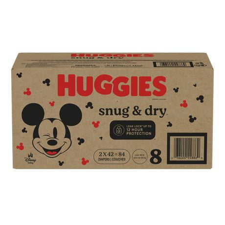 HUGGIES Snug & Dry Diapers, Econo Pack, Size 8, 84 Count