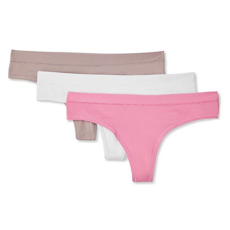 George Women's Microfibre Thongs 3-Pack | Walmart Canada