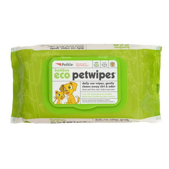 Petkin Bamboo Eco Petwipes - 80ct, Bamboo Eco Pet Wipes provide a fast convenient way to keep your pet clean and healthy every day.