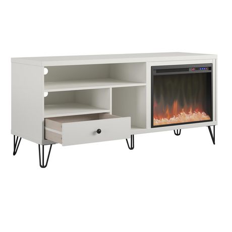 Owen Fireplace TV Stand for TVs up to 65", White | Walmart Canada