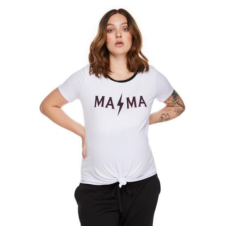 T-shirt de coupe tunique à manches courtes Paisley Sky Maternité