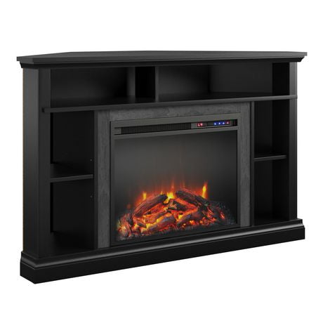 Overland Electric Corner Fireplace for TVs up to 50", White