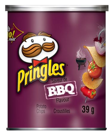 Pringles Grab & Go! BBQ Flavour Potato Chips, 39g, Pack of 12 | Walmart ...