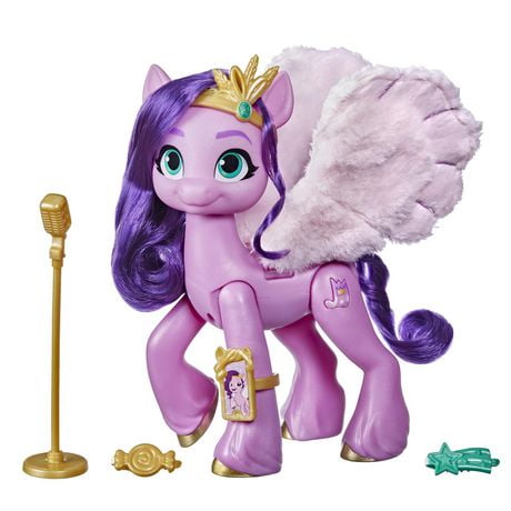 My Little Pony: A New Generation, Star chantante Princesse Petals, poney rose de 15 cm qui chante et joue de la musique, enfants dès 5 ans