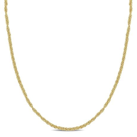 Miabella 18K Yellow Gold Plated Sterling Silver Chain Necklace