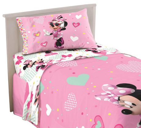 Minnie Mouse Twin Sheet Set, Purple Minnie Mouse Twin Bedding Set