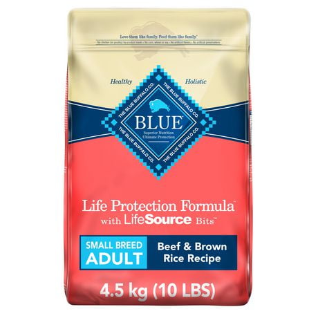 Blue Buffalo Life Protection Formula Nourriture sèche naturelle pour chiens adultes de petite race, bœuf et riz brun 18"x28"
