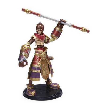 League of Legends, Figurine à collectionner Wukong de 15,2 cm avec des détails de qualité et l'accessoire bâton enchanté, Champion Collection, à partir de 12 ans