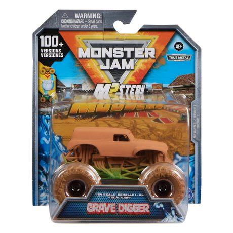 Monster Jam, Mystery Mudders, Official Die-Cast Monster Truck, Wash to Reveal, 1:64 Scale (Styles Will Vary)