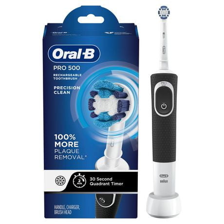 Oral-B Pro 500 Precision Clean Electric Rechargeable Toothbrush, 1 Electric Toothbrush