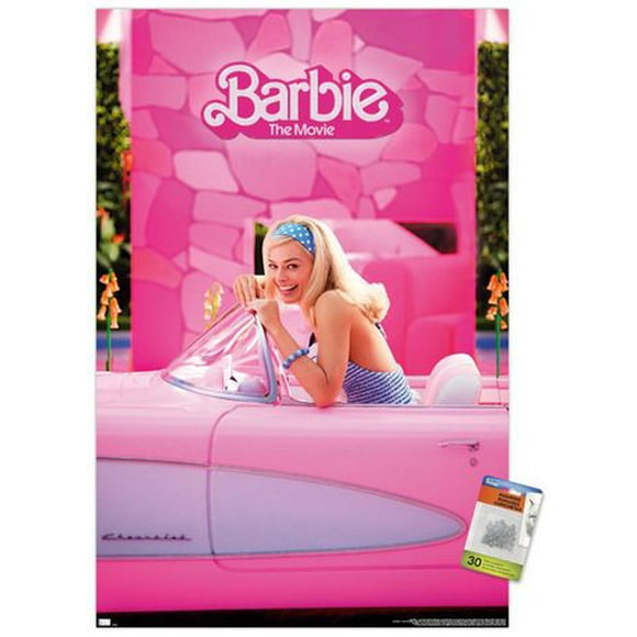 Mattel Barbie: The Movie - Barbie Car Wall Poster, 22.375" x 34"