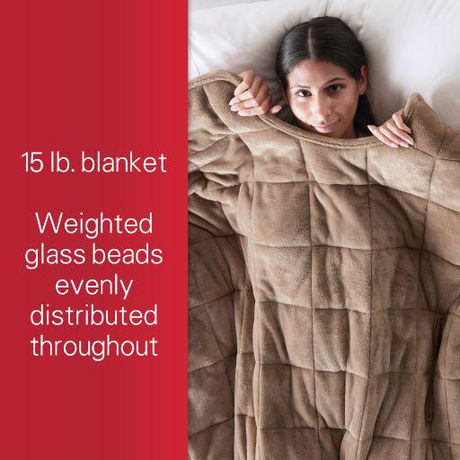 Sunbeam 15lb Weighted Blanket | Walmart Canada