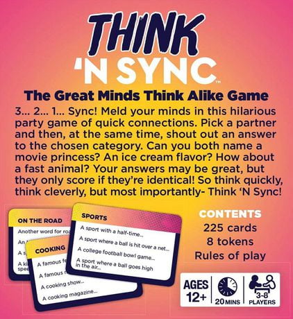 Gamewright Think 'n Sync The Great Minds Think Alike Game | Walmart Canada