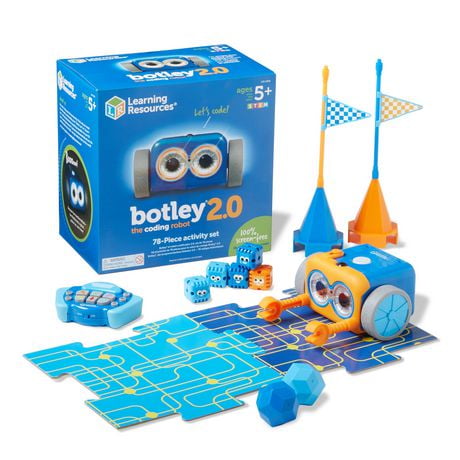 Learning Resources Botley the Coding Robot 2.0 Activity Set - 78 pieces, Ages 5+ Coding Robot for Kids, STEM Toy, Early Programming, Coding Games for Kids
