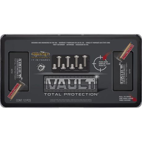Cruiser Accessories Vault Anti-Theft Combo, Black/Smoke, Fits 15x30cm License Plate