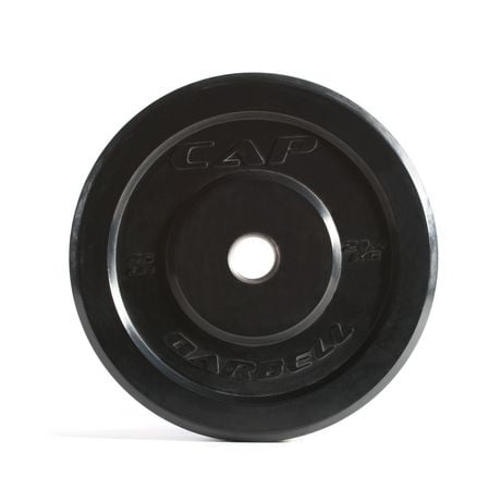 CAP Strength Plaque de pare-chocs en caoutchouc olympique de 45lb, simple, noire