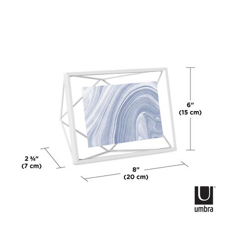 White Prisma 4x6 Picture Frame for Desktop or Wall 4 by 6-Inch Umbra Holds One 4/”x6/” Photo