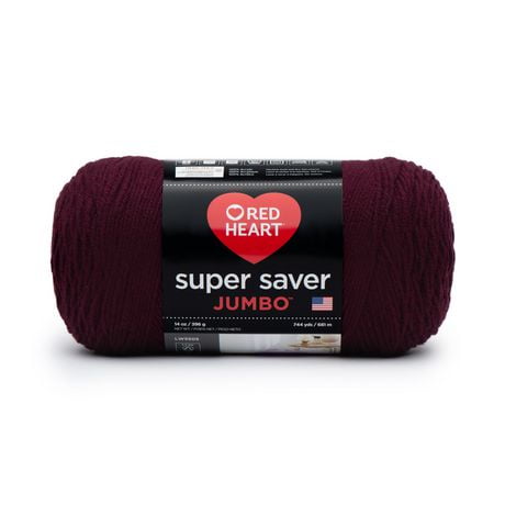 Red Heart® Fil Jumbo Super Saver®, Acrylique #4 Moyen, 14oz/396g, 744 Yards
