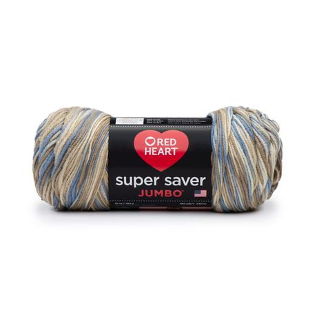 Red Heart® Super Saver® Jumbo Yarn, Acrylic #4 Medium, 10oz/283g, 482 Yards