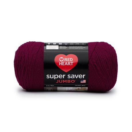 Red Heart® Super Saver® Jumbo Yarn, Acrylic #4 Medium, 14oz/396g, 744 Yards