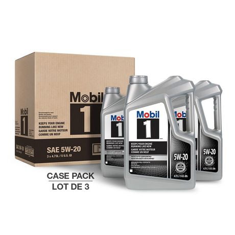 Mobil 1™ Full Synthetic Motor Oil 5W-20, 3 x 4.73 L